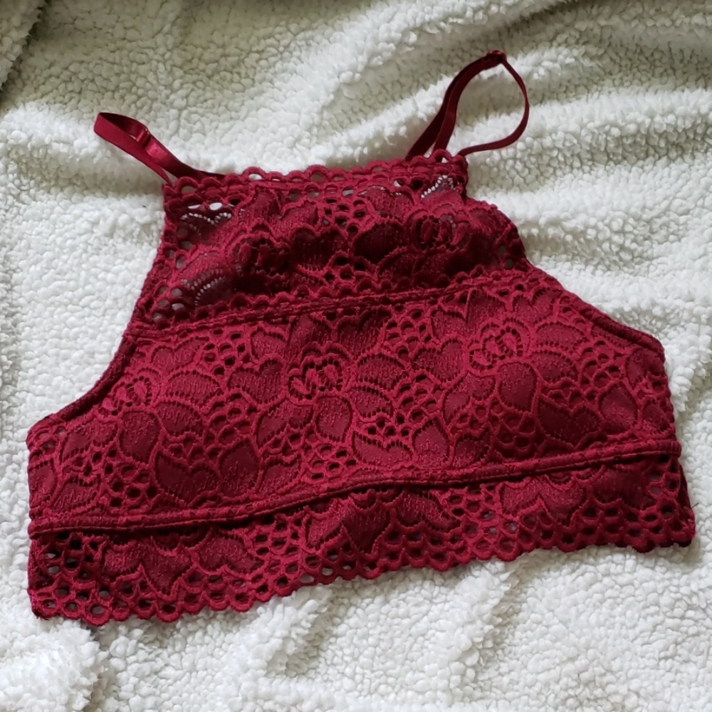 Maroon Halter Top Bralette
